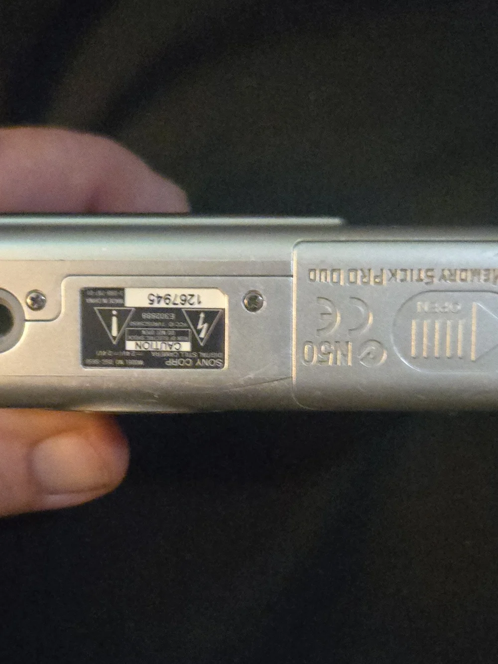 Sony Silver Cyber-shot Compact Camera with Black Carry Pouch